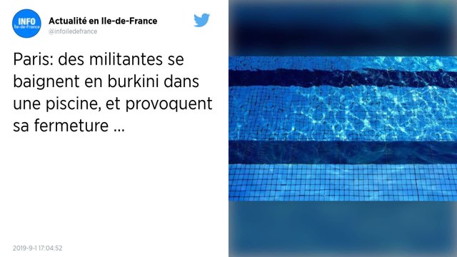 Paris : Des militantes féministes et musulmanes se baignent en burkini, la piscine ferme