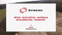 SYNEOS, béton, blocs béton, matériaux, revalorisation et transport à Hermé.