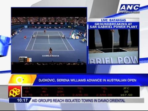 Djokovic, Serena advance in Australian Open