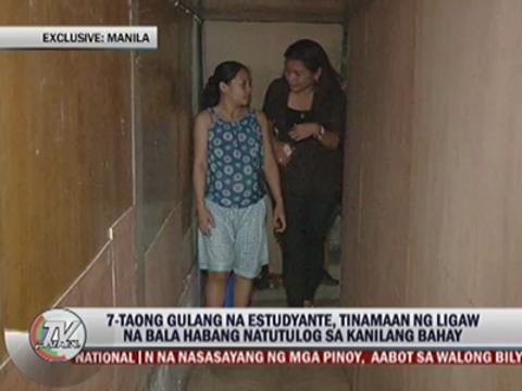 Sleeping girl in Manila hit by stray bullet