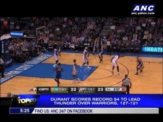OKC's Durant explodes for 54 vs Warriors