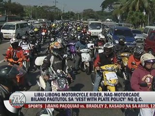 Motorcycle riders protest against 'discrimination'