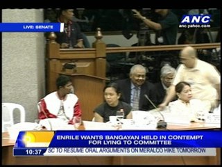 Enrile wants David Bangayan cited for contempt