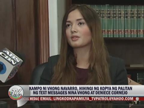 Vhong's lawyer wants copy of Deniece's text messages