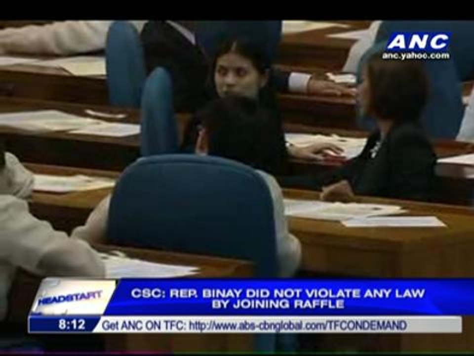 Nothing illegal about Binay joining raffle: CSC