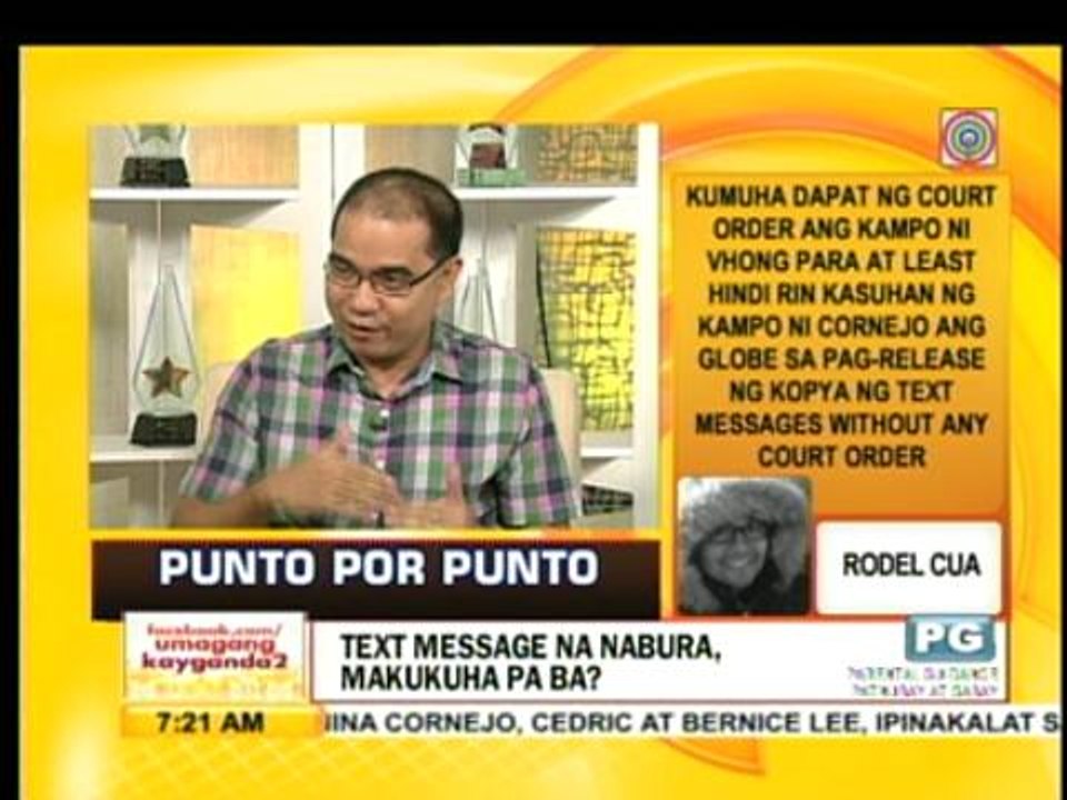 Punto por Punto: Text message na nabura, makukuha pa ba?