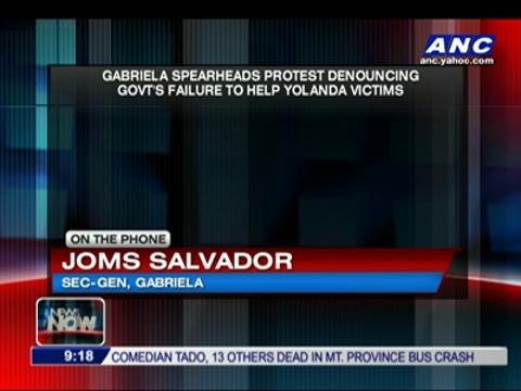 Gabriela condemns govt's alleged negligence of Yolanda victims