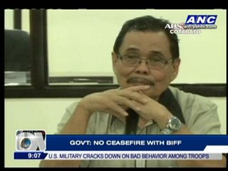 Government says no ceasefire with BIFF