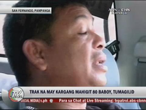 Pigs cause mayhem after truck overturns on NLEX