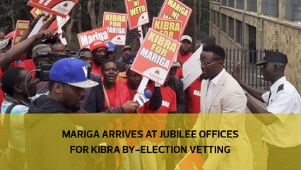 Mariga arrives at Jubilee offices for Kibra by-election vetting