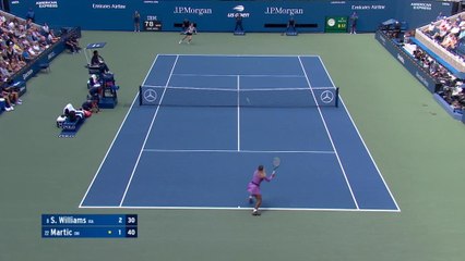 لقطة: بطولة أميركا الفتوحة للتنس: سيرينا تعبر مارتيتش بسهولة