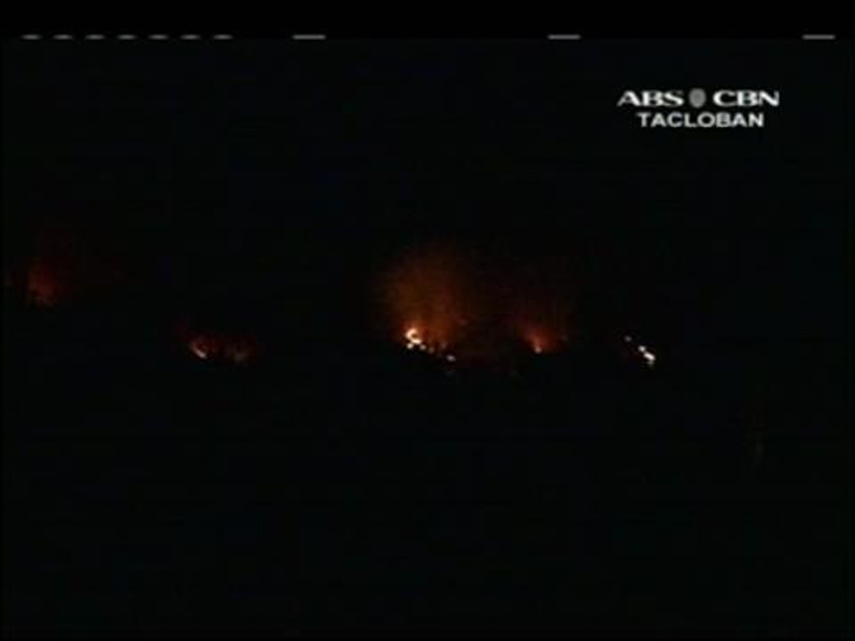 Forest fire rages in Eastern Samar town