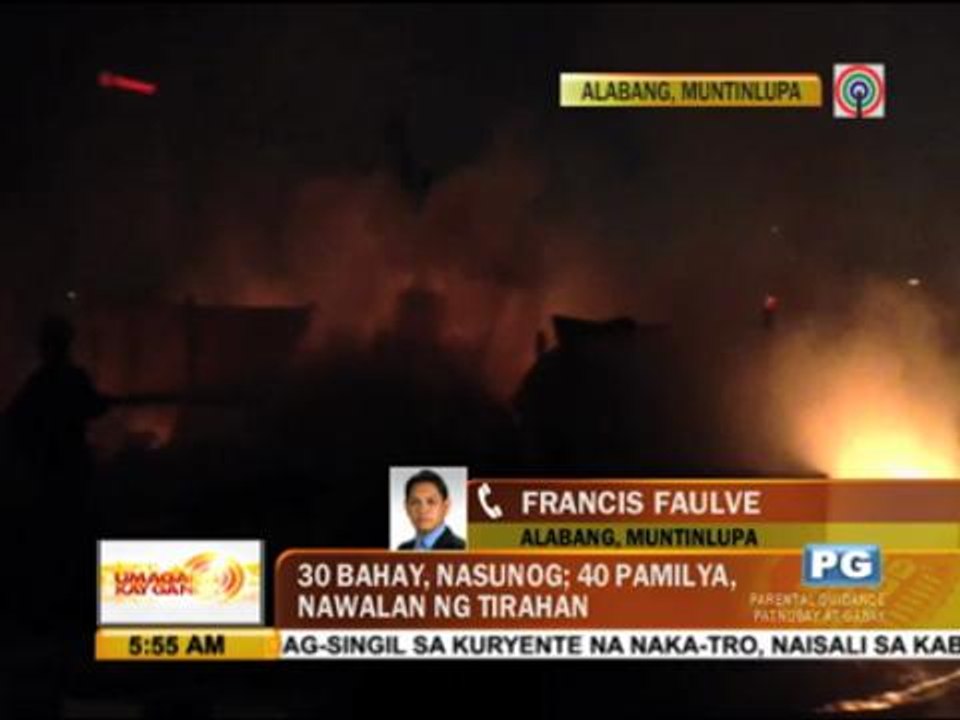 Fire razes 30 homes in Muntinlupa