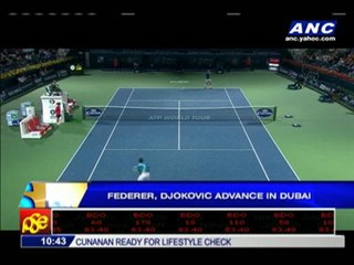Federer, Djokovic advance in Dubai