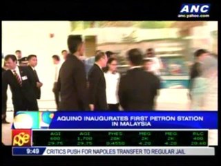 Aquino inaugurates new Petron station in Malaysia