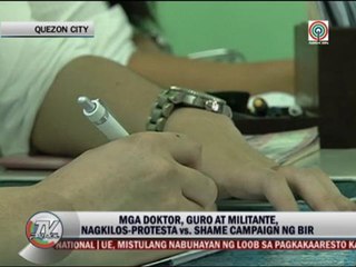 Doctors picket BIR office over controversial ad