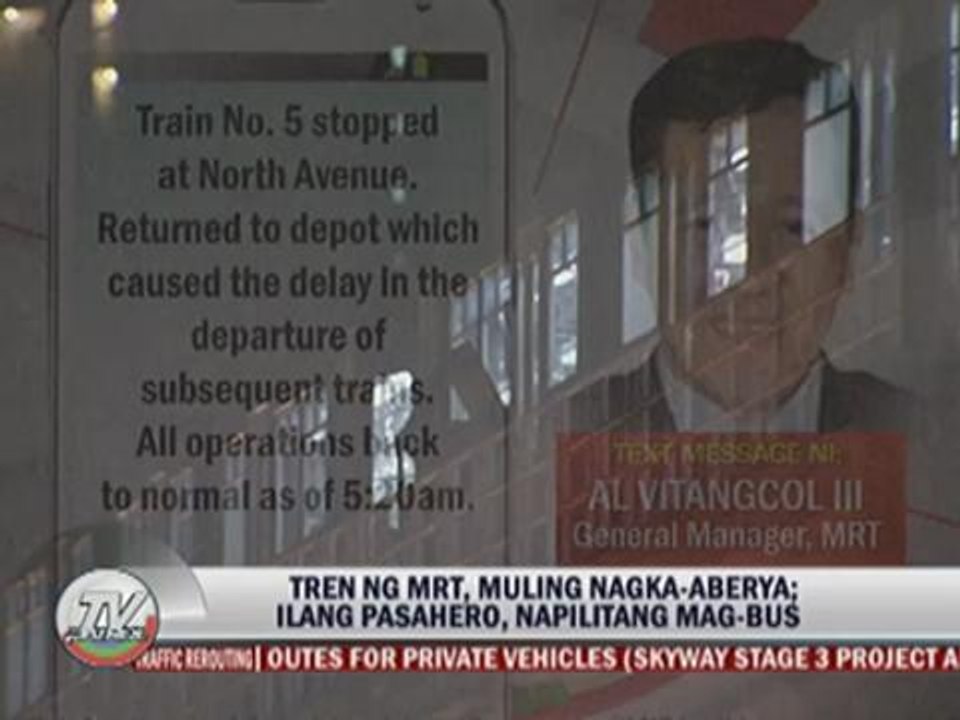 Stalled train causes long lines at MRT