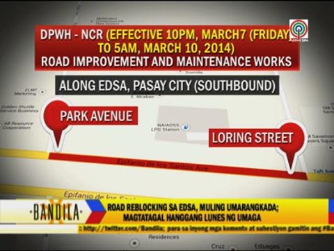 EDSA road reblocking to last all weekend long