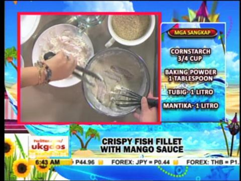 Recipe: Crispy fish fillet with mango sauce