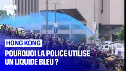 Download Video: Hong Kong: pourquoi la police asperge les manifestants d'un liquide bleu ?