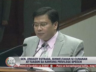 Cayetano, Jinggoy clash over pork barrel scam