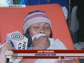 'Yolanda' survivor gives birth in Quezon Memorial Circle