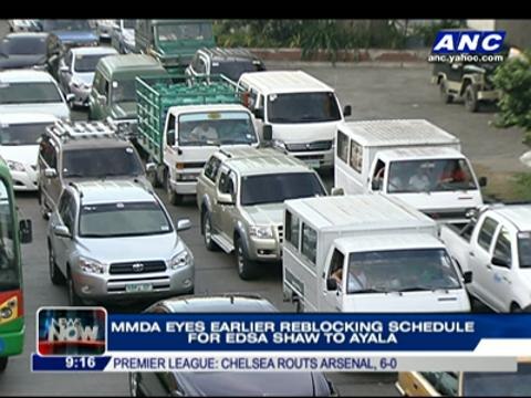 MMDA eyes earlier EDSA reblocking schedule