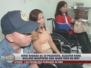 Injured passengers want MRT to pay damages