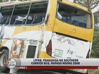 Download Video: LTFRB cancels Southern Carrier bus franchise