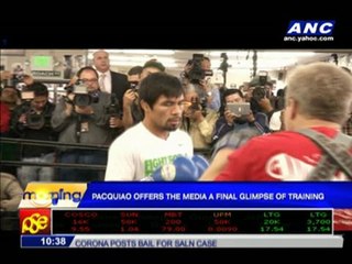Pacquiao offers final glimpse of training