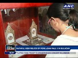 Faithful view relics of Pope John Paul II in Bulacan