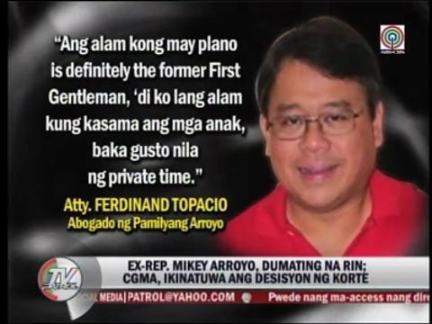 Arroyo to celebrate birthday with family, friends