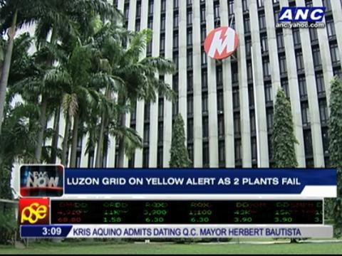 Luzon grid on yellow alert as 2 plants fail