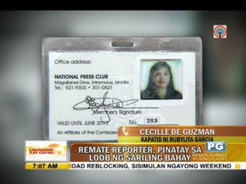 Punto por Punto: Reporter, pinatay sa sariling bahay