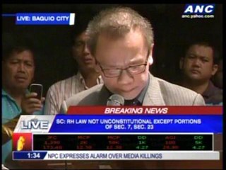 SC declares RH Law constitutional except for some provisions