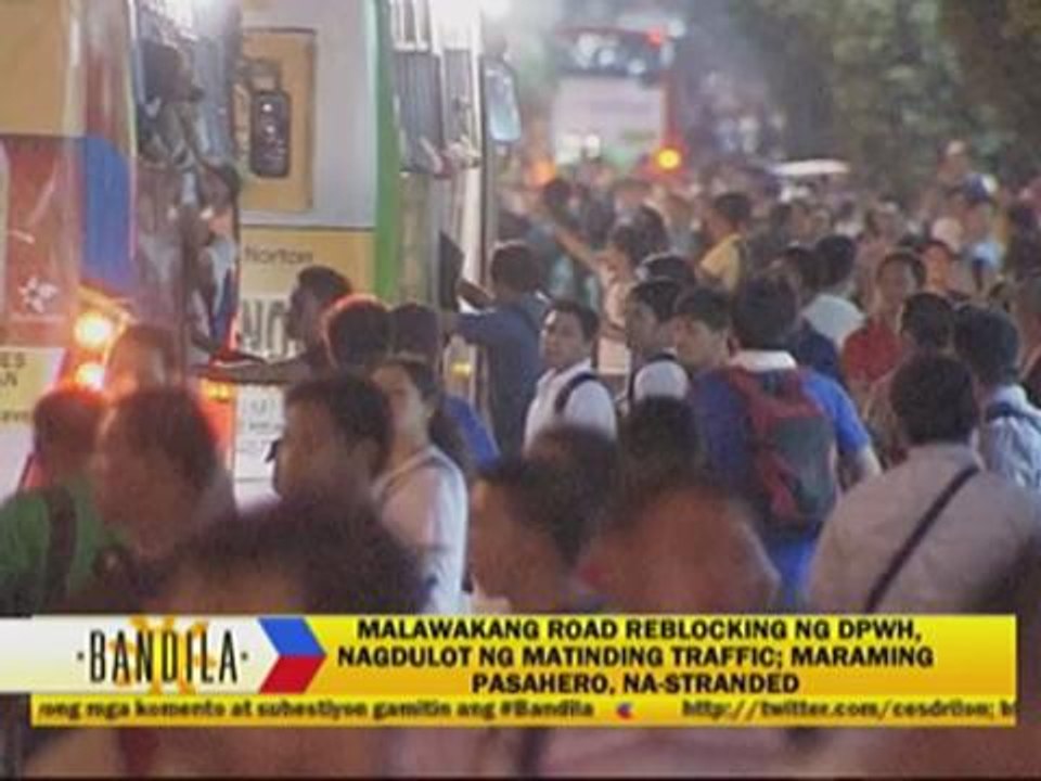 Traffic at a standstill amid EDSA re-blocking