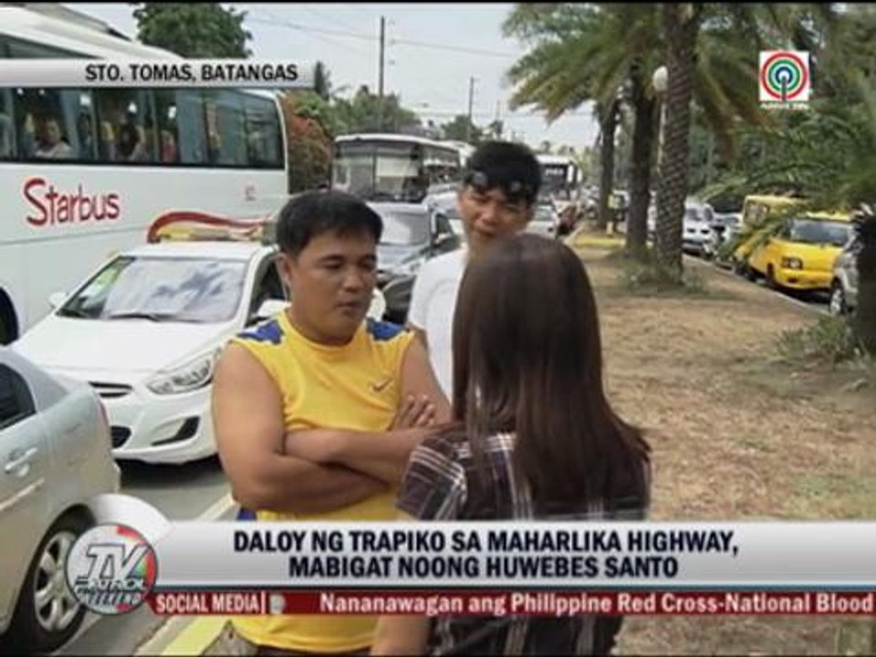 Heavy traffic hits Maharlika Highway on Holy Thursday