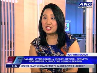 Descargar video: LTFRB issues 594 special permits for Holy Week exodus