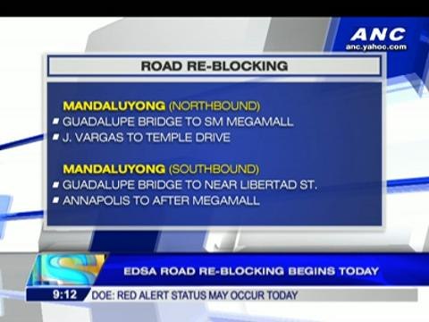 Massive road reblocking in EDSA begins today