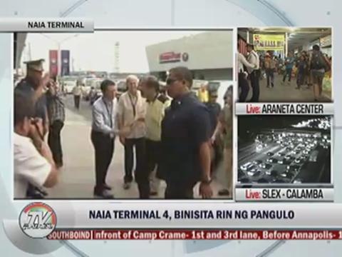 PNoy inspects ports, bus terminals for Holy Week exodus