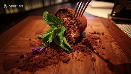 Russian cafe serves chocolate dessert that looks identical to a broken flower pot