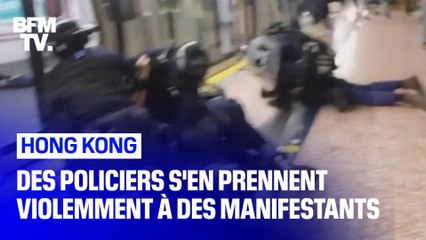 Hong Kong: des policiers s’en prennent violemment à des manifestants