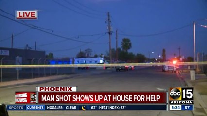 Man shot shows up at Phoenix home for help