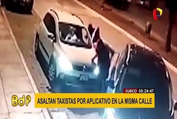 Asaltan a taxistas por aplicativo en la misma calle de Surco