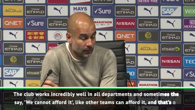 City couldn't afford another defender - Guardiola