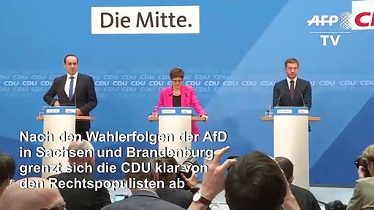 AfD-Wahlerfolge: CDU grenzt sich klar von Rechtspopulisten ab