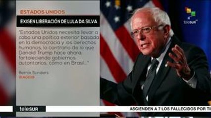 EE.UU.: Bernie Sanders pide la libertad de Lula da Silva