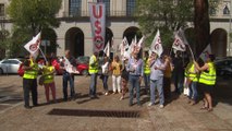 USO y SITCPLA protestan contra el cierre de bases de Ryanair