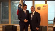 Çavuşoğlu, slovenya cumhurbaşkanı borut pahor tarafından kabul edildi