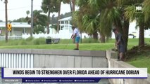 Winds begin to strenghen over Florida ahead of Hurricane Dorian